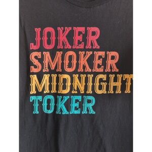 Joker Smoker Midnight Toker Graphic T-Shirt Black Sz 3XL EUC!